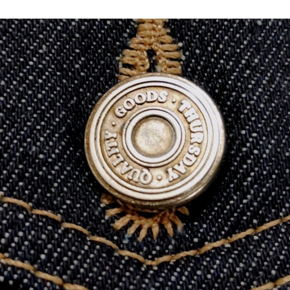 Thursday Selvedge Denim Trucker Jacket Size L - Picture 9 of 11